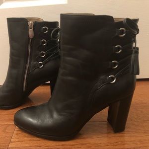 Adrienne Vittadini Black Heel Ankle Boots